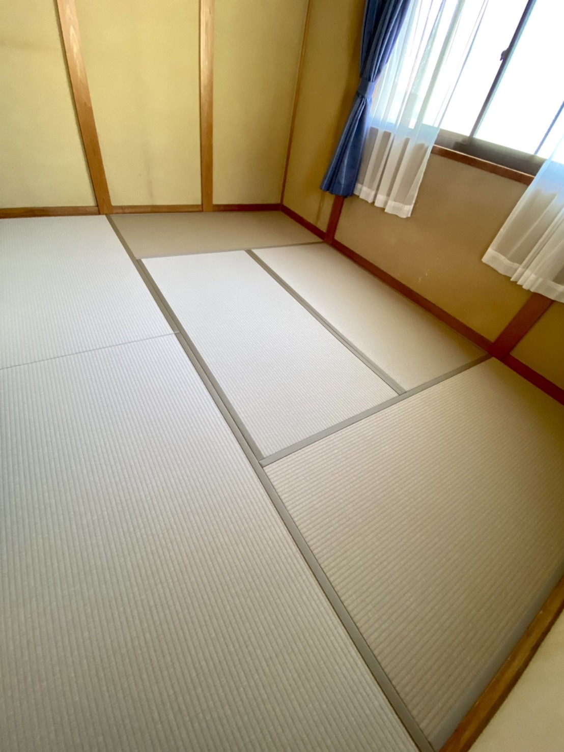 明石市 縁付き和紙畳 新調 灰桜